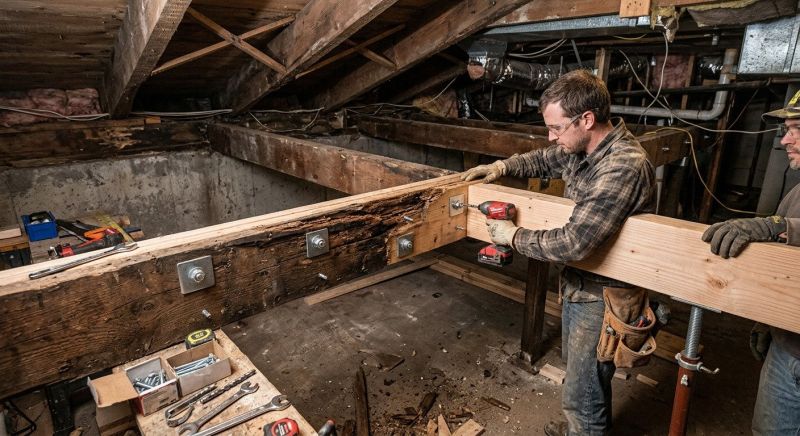 Basement Beam Repair in Kansas City, KS