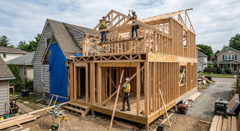 Building Addition Framing in Kansas City, KS