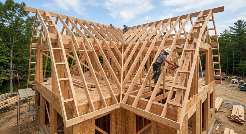 Gable Roof Framing in Conroe, TX