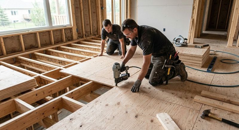 Plywood Flooring Installation in Conroe, TX