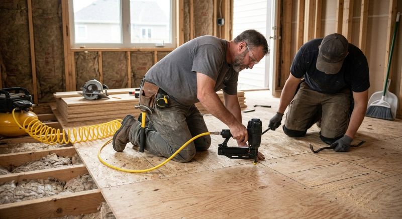 Plywood Flooring Installation in Conroe, TX