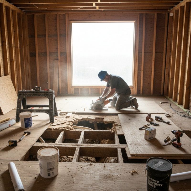 Plywood Subfloor Repair in Conroe, TX