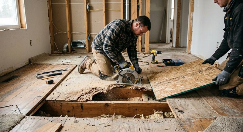 Sagging Floor Joist Repair in Kansas City, KS